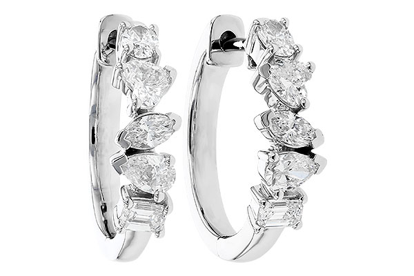 E319-79598: EARRINGS .70 TW FANCY CUT DIAS