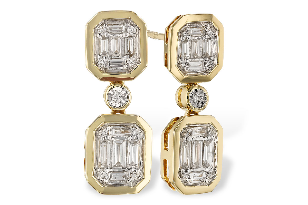 E320-64153: EARRINGS .38 BAG .45 TW