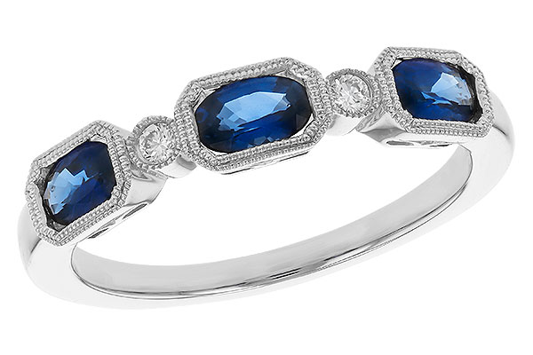 E320-65962: LDS WED RG .72 SAPPHIRE .77 TGW (4x3MM SAPP)