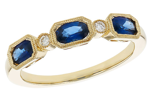 E320-65962: LDS WED RG .72 SAPPHIRE .77 TGW (4x3MM SAPP)