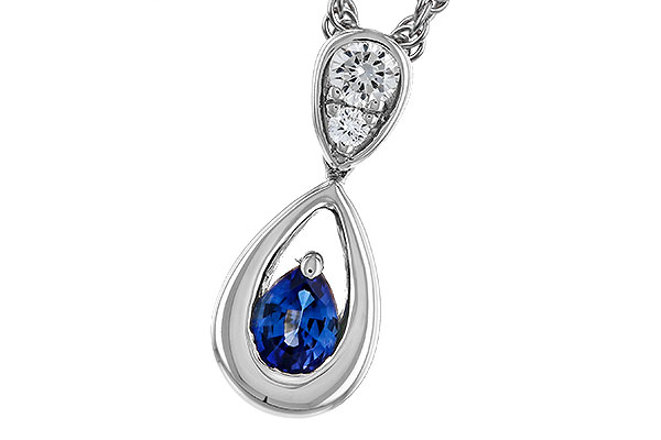 E320-66871: NECKLACE .21 SAPPHIRE .27 TGW (4x3 SAPP)
