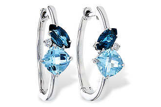 E320-67735: EARRINGS 1.82 TW BLUE TOPAZ 1.86 TGW