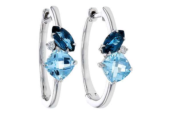 E320-67735: EARRINGS 1.82 TW BLUE TOPAZ 1.86 TGW