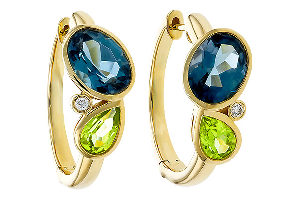 E320-72335: EARRINGS 2.97 SEMI-PREC (PER,LBT) 3.00 TGW
