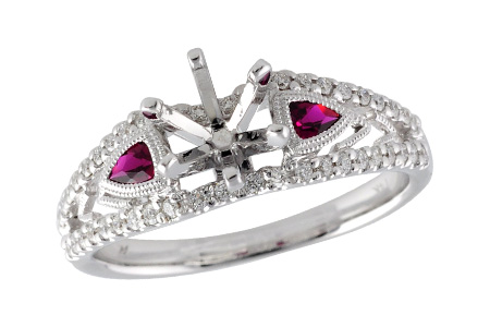 F232-47798: LDS SEMI RG .17 RUBY .40 TGW