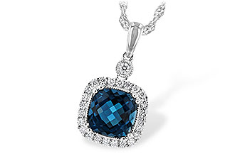 F235-19553: NECK 1.63 LONDON BLUE TOPAZ 1.80 TGW (7MM LBT)