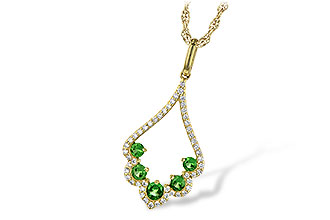F236-09580: NECK .34 GREEN GARNET .53 TGW