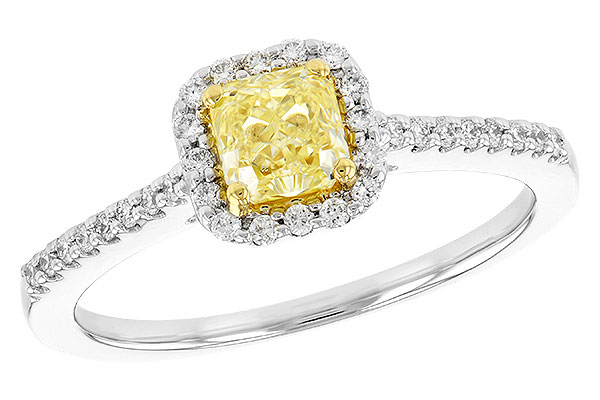 F318-82298: LDR .77 FANCY YELL DIA .95 TW (GIA6262455580)
