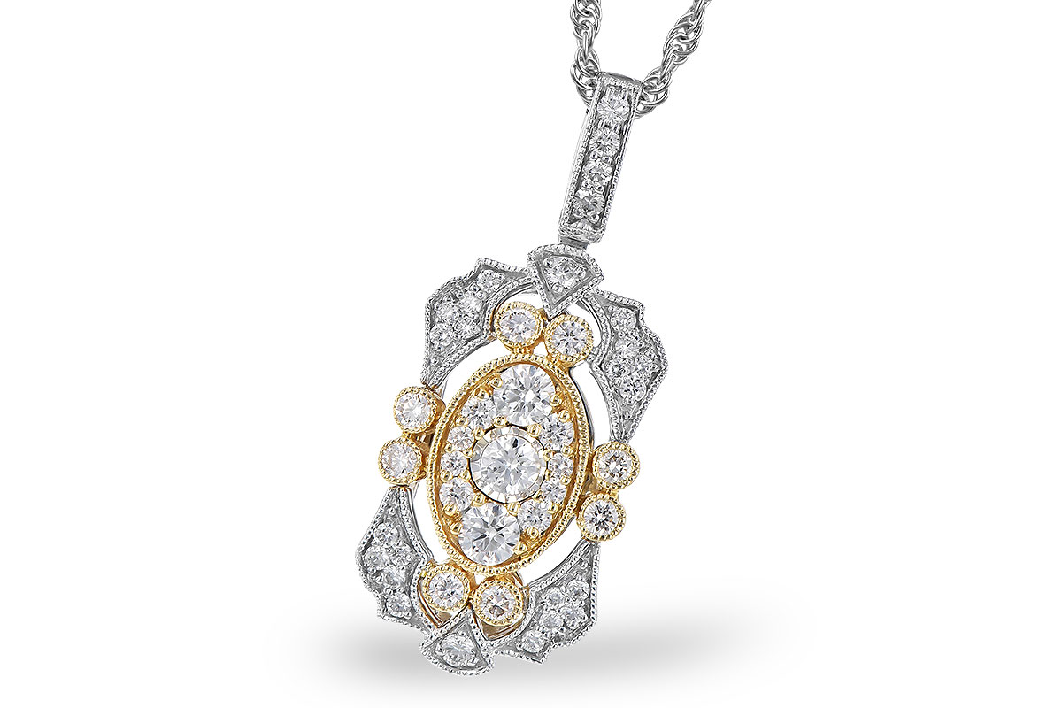 F318-87771: NECKLACE .50 TW