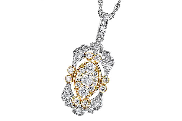 F318-87771: NECKLACE .50 TW
