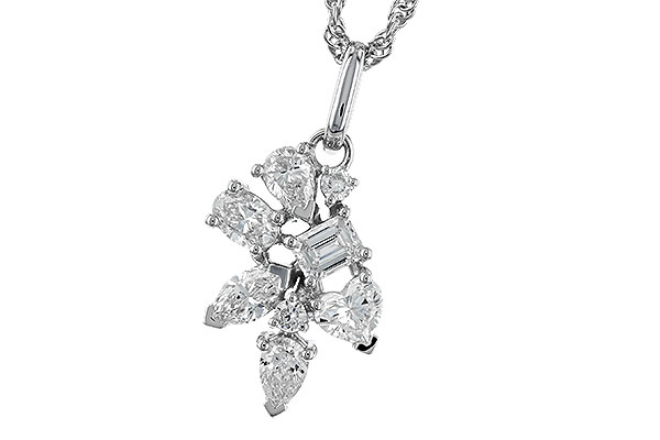 F319-79598: NECKLACE .90 TW FANCY CUT DIAS