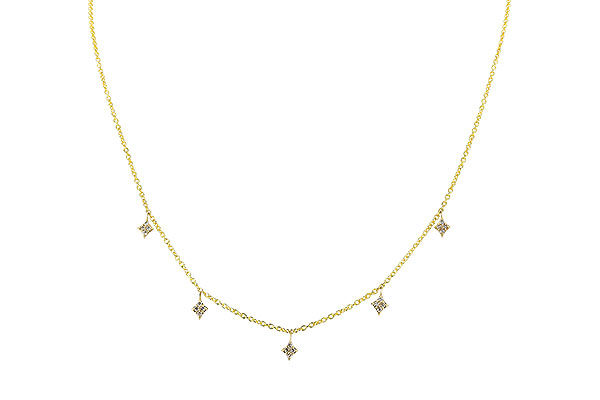 F319-80507: NECKLACE .19 TW (18")
