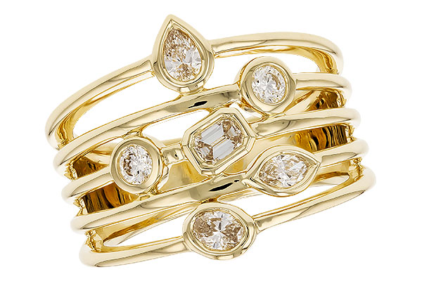 F319-80544: LDS DIA RG .50 TW FANCY CUT DIAMONDS