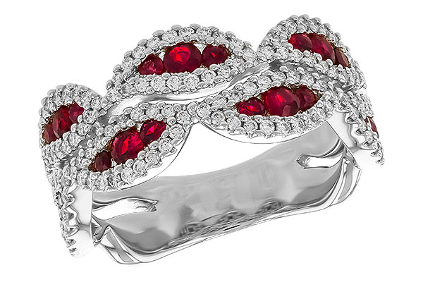 F319-81444: LDS WED RG .70 TW RUBY 1.11 TGW