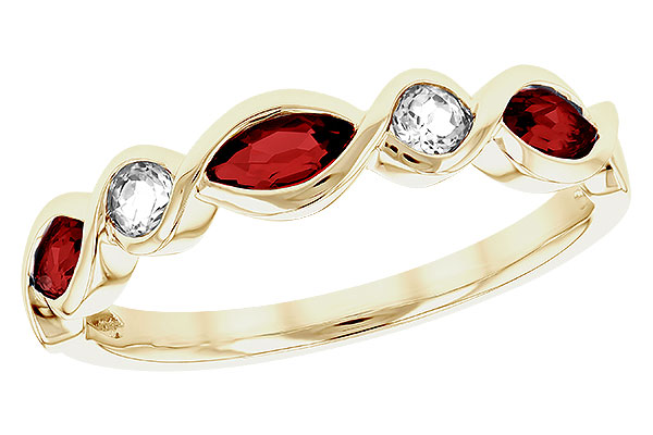 F320-65044: LDS RG .52 TW GARNET .64 TGW