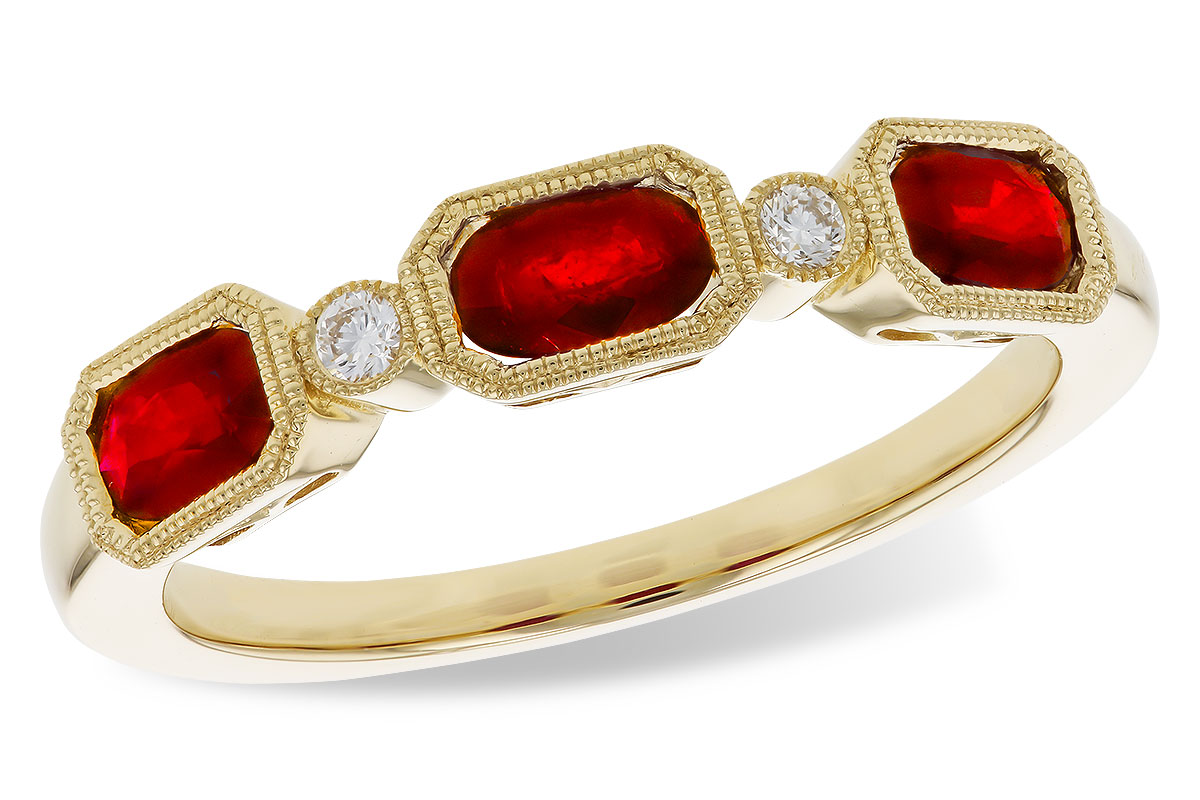 F320-65953: LDS WED RG .72 RUBY .77 TGW (4x3MM RUBY)