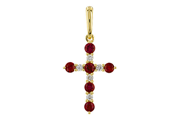 F320-65971: PENDANT .34 TW RUBY .42 TGW