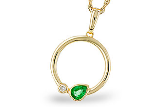 F320-65980: NECKLACE .20 EMERALD .22 TGW