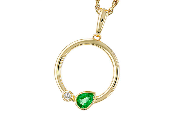 F320-65980: NECKLACE .20 EMERALD .22 TGW
