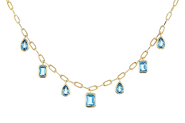 F320-66898: NECKLACE 4.10 TW BLUE TOPAZ (17")