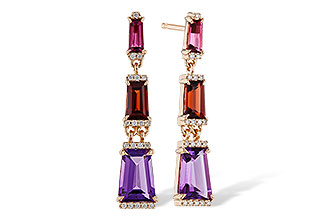 F320-67798: EARRINGS 1.98 SEMI-PREC (PT,GT,AMY) 2.05 TGW