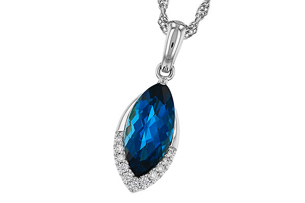 F320-71453: NECK 2.14 LONDON BLUE TOPAZ 2.20 TGW (12x6MM MQ)
