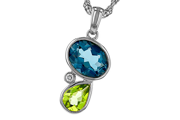 F320-72316: NECKLACE 2.43 SEMI-PREC (PER,LBT) 2.45 TGW