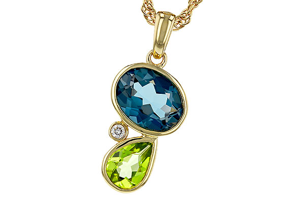 F320-72316: NECKLACE 2.43 SEMI-PREC (PER,LBT) 2.45 TGW
