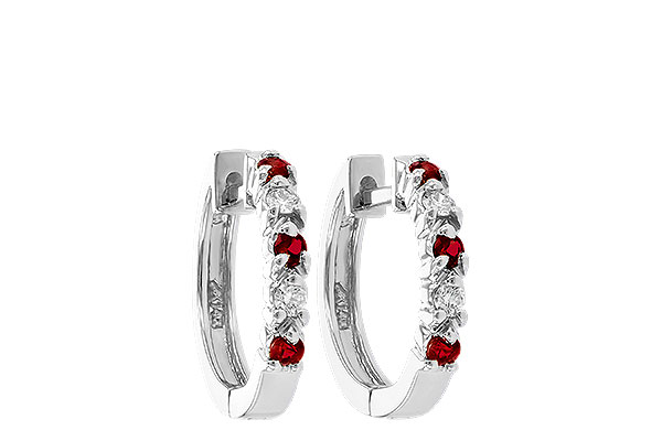 G047-03207: EARRINGS .17 RUBY .26 TGW