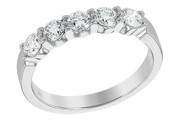 G232-53225: LDS DIA WED RG .75 TW (5 STONES)