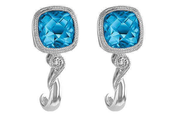 G233-43271: EARR 2.10 BLUE TOPAZ 2.14 TGW