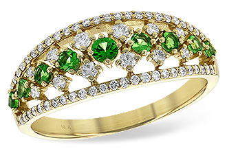 G236-09598: LDS RG .35 GREEN GARNET .67 TGW