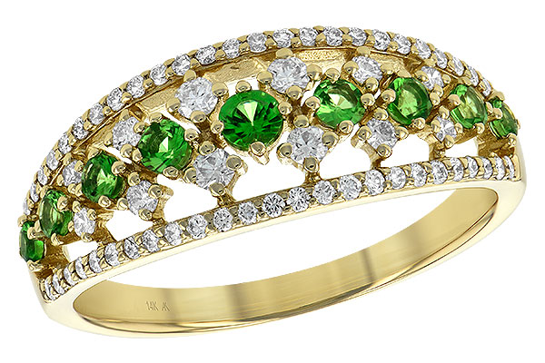 G236-09598: LDS RG .35 GREEN GARNET .67 TGW