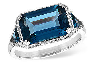 G236-11407: LDS RG 4.60 TW LONDON BLUE TOPAZ 4.82 TGW (12x8MM)