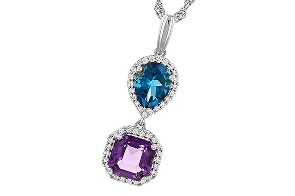 G319-77762: NECKLACE 2.50 SEMI-PREC (AMY,LBT) 2.66 TGW