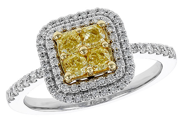 G320-67762: LDS RG .52 FANCY YELLOW DIAMONDS .85 TW