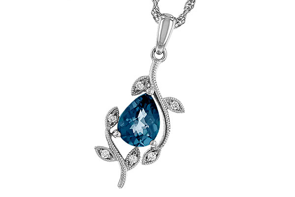 G320-67789: NECK 1.20 LONDON BLUE TOPAZ 1.25 TGW (8x6MM LBT)