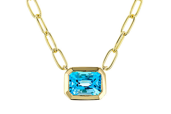 G320-69625: NECKLACE 1.20 SWISS BLUE TOPAZ (18")