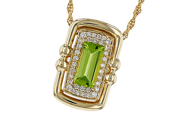 G320-72307: NECKLACE .72 PERIDOT .84 TGW (8x4MM PER)