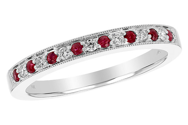 H229-78662: LDS WED RG .12 RUBY .21 TGW