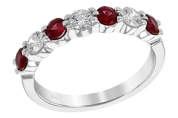 H231-60516: LDS WED RG .64 RUBY 1.03 TGW