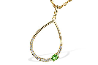 H236-16871: NECK .17 GREEN GARNET .26 TGW
