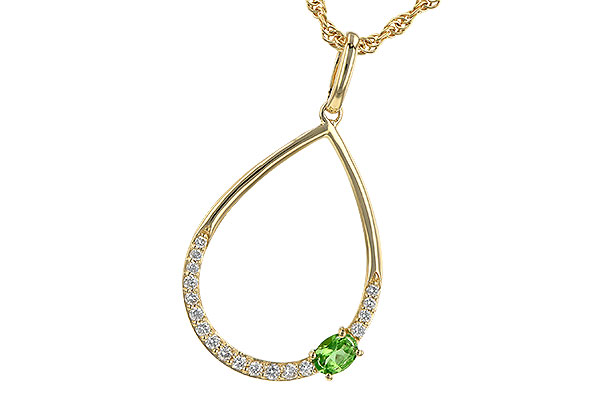 H236-16871: NECK .17 GREEN GARNET .26 TGW