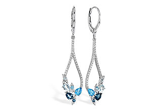 H318-85971: EARR 1.08 BLUE TOPAZ 1.35 TGW