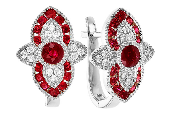 H319-73216: EARR .78 TW RUBY .90 TGW