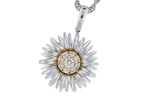 H319-75971: NECKLACE .10 TW