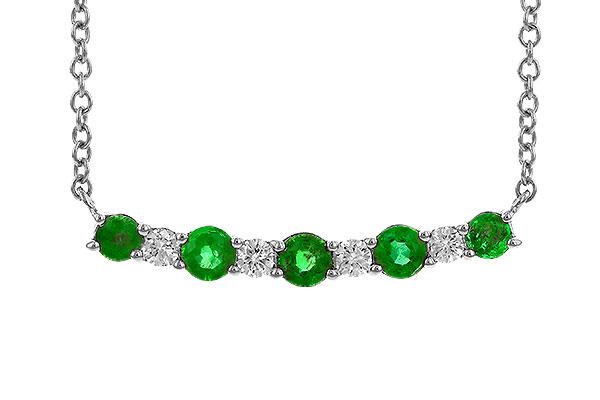 H319-80498: NECK .43 TW EMERALD .55 TGW