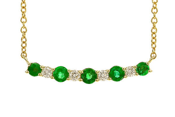H319-80498: NECK .43 TW EMERALD .55 TGW