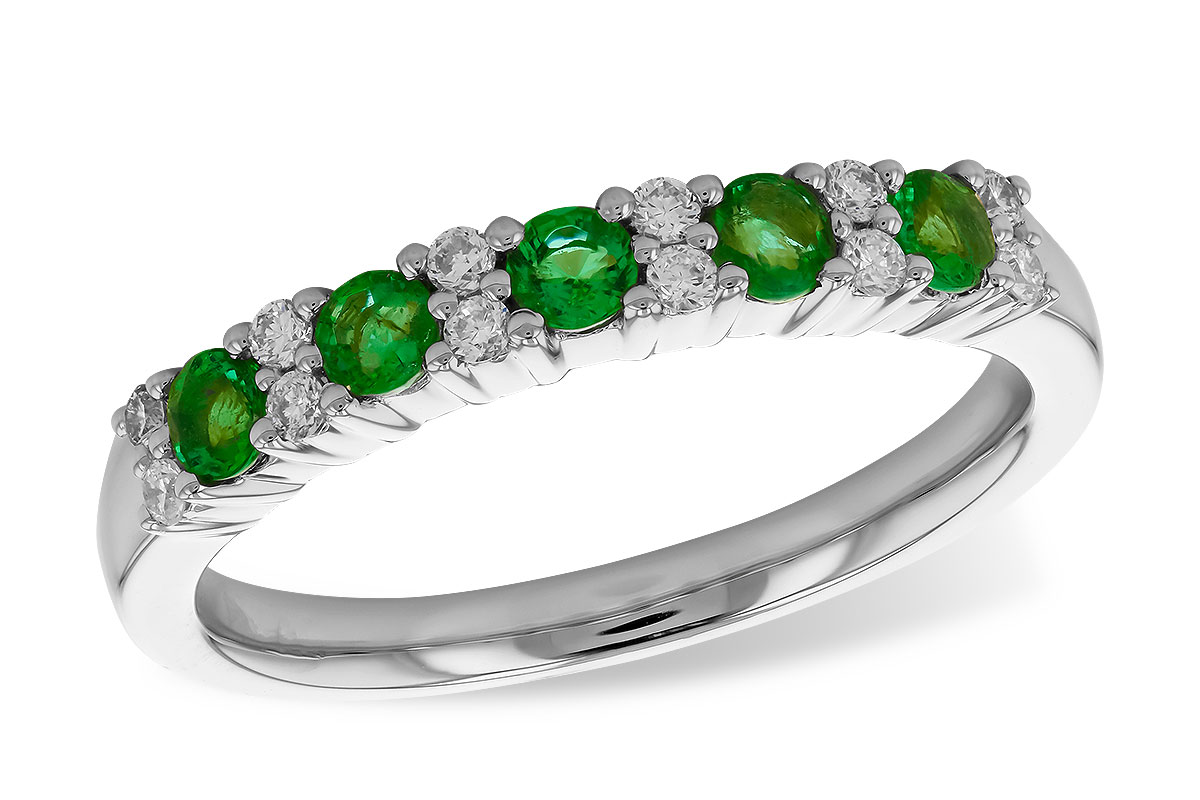 H319-80525: LDS WED RG .33 EMERALD .47 TGW