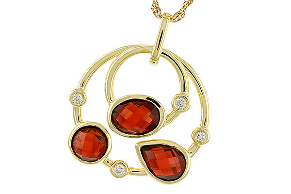 H320-64107: NECKLACE 2.88 GARNET 2.94 TGW